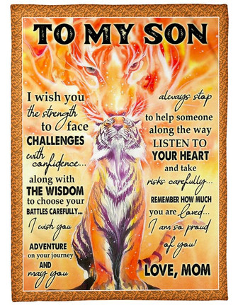 To My Son Remember How Much You Are Loved Fleece Blanket Gift For Son Gift For Birthday Family Home Decor Bedding Couch - Thegiftio UK