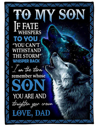 To My Son Remenber Whose Son You Are Fleece Blanket Gift For Son Gift For Birthday Family Home Decor Bedding Couch - Thegiftio UK