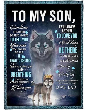 To my Son Sometimes It's Hard To Find Words To Tell You Fleece Blanket Gift For Son From Dad Home Decor Bedding Couch - Thegiftio UK