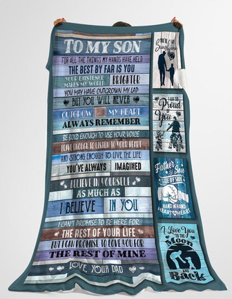 To My Son For All The Things My Hands Have Held Motocross Blanket Gift For Son From Dad Birthday Gift Home Decor - Thegiftio