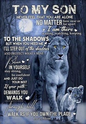 To My Son Walk As If You Own The Place Forest Fleece Blanket Gift For Son From Mom Home Decor Bedding Couch Sofa Soft - Thegiftio UK