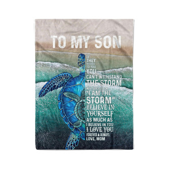 To My Son, If They Whispered To You Can't Withstand The Storm Gift For Son From Mom Birthday Gift Home Decor - Thegiftio UK