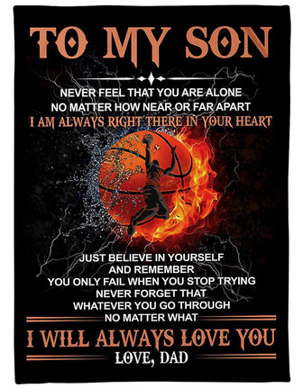 To My Son I Will Always Love You Fleece Blanket Gift For Son Gift For Birthday Family Home Decor Bedding Couch Sofa Soft - Thegiftio UK