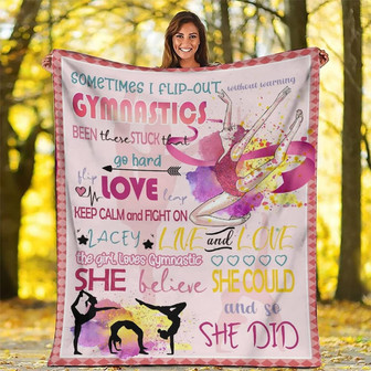 Throw Blanket Love Gymnastics Cooling Blanket Summer Blanket Breathable Blanket Lightweight Flannel Blanket Travel Blanket for All Seasons - Thegiftio UK
