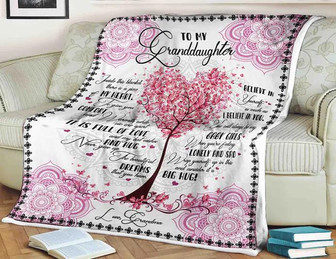 Tree Blanket To My Granddaughter Inside This Blanket There Is A Piece Of My Heart To Give You Comfort And Warmth,Family - Thegiftio UK