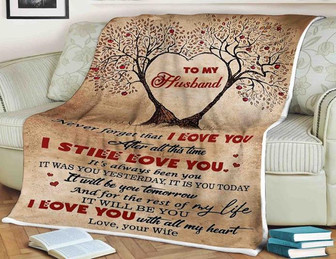 Tree Blanket, To My Husband Blanket, It Will Be You, I Love You With All My Heart. Gift For Friend Family Home Decor - Thegiftio UK