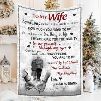 To My Wife You Are My Best Friend My Soulmate Valentine Blanket Gift For Wife From Husband Birthday Gift Home Decor - Thegiftio UK