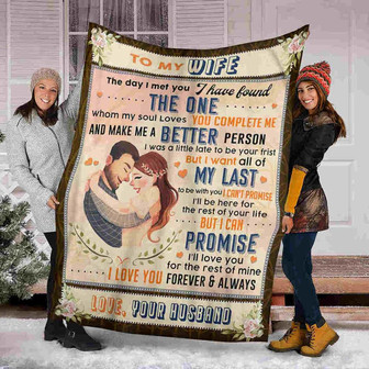 To My Wife Make Me A Better Person Fleece Blanket Gift For Valentine's Day To Wife Home Decor Bedding Couch Sofa Soft - Thegiftio UK