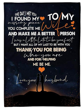 To My Wife You Make Me A Better Person Heart Blanket Gift For Wife From Husband Birthday Gift Home Decor Bedding Couch - Thegiftio UK
