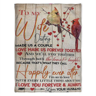 To My Wife Blanket, Destiny Made Us A Couple, Love Made Us Forever Together,Gift For Wife Family Home Decor - Thegiftio UK