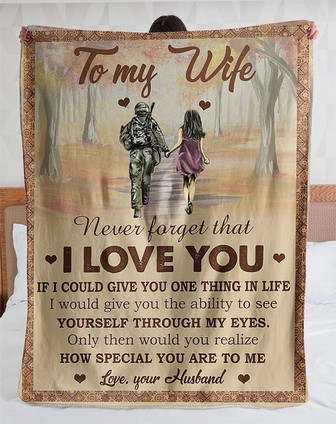 To My Wife Blanket,Never Forget That I Love You,Best Gift For Valentine's Day And Christmas,Gift For Wife Family - Thegiftio UK