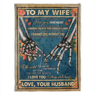 To My Wife Blanket,I Love You Sweetheart, Your Husband. Gift For Wife Family Home Decor Bedding Couch Sofa Soft - Thegiftio UK