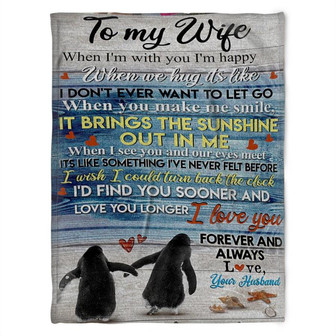 To My Wife Blanket, Fleece Blanket, It Brings The Sunshine Out in Me, Gift For Wife Family Home Decor Bedding Couch - Thegiftio UK