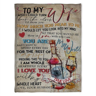 To My Wife Blanket, Fleece Blanket,You Are My World And I Want To Spend Every Day,Gift For Wife Family Home Decor - Thegiftio UK