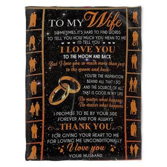 To My Wife Blanket, I Promise To Be By Your Side Forever And For Always, Gift For Wife Family Home Decor Bedding Couch - Thegiftio UK