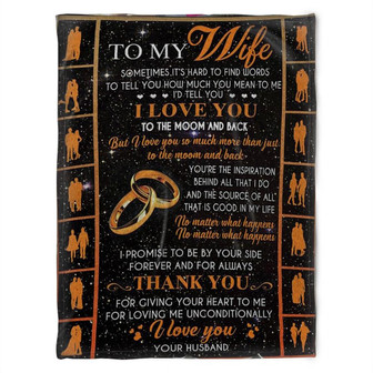 To My Wife Blanket, I Promise To Be By Your Side Forever And For Always, Gift For Wife Family Home Decor Bedding Couch - Thegiftio UK