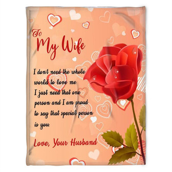 To My Wife Blanket,Fleece Blanket, Love Your Husband. Gift For Wife Family Home Decor Bedding Couch Sofa Soft - Thegiftio UK