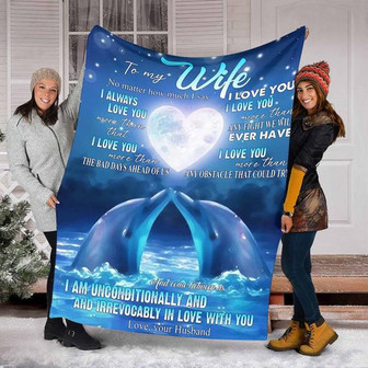 To My Wife Blankets,I Am Unconditionally And Irrevocably In Love With You,Gift For Wife Family Home Decor Bedding Couch - Thegiftio UK