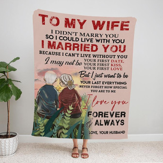 To My Wife I Can't Live Without You Fleece Blanket Gift For Family, Birthday, Wife, Husband To Wife Gift and Comfv - Thegiftio UK