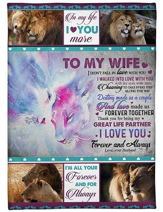 To My Wife Destiny Made Us A Couple Fleece Blanket Gift For Family,Birthday,Wife,Couple,Gift Home Decor Bedding Couch - Thegiftio UK
