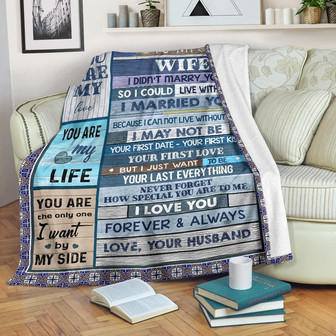 To My Wife I Didn't Marry You Blanket Gift For Wife From Husband Birthday Gift Home Decor Bedding Couch Sofa Soft - Thegiftio UK