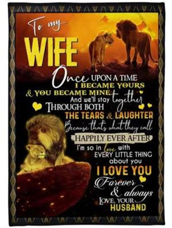 To My Wife Every Little Thing About You I Love You Fleece Blanket Gift For Wife From Husband Home Decor Bedding Couch - Thegiftio UK