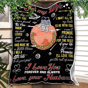 To My Wife - Astronaut - Make Me A Better Person Blanket Gift For Wife Birthday Gift Bedding Couch Sofa Soft - Thegiftio UK