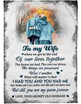 To My Wife I Had You And You Had Me Fleece Blanket Gift For Wife From Husband Home Decor Bedding Couch Sofa Soft - Thegiftio UK
