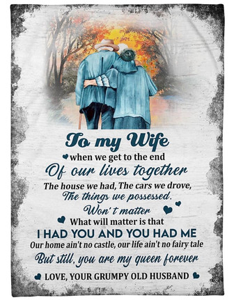 To My Wife Fleece Blanket - But still, you are my queen forever Gift For Wife From Husband Birthday Gift Home Decor - Thegiftio UK