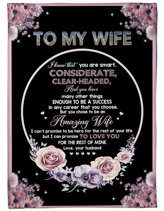 To My Wife Fleece Blanket - I Know that You Are Smart Considera Te, Clear-Headed Gift For Wife From Husband - Thegiftio UK