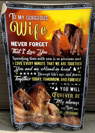 To My Wife Never Forget That I Love You, Fleece Blanket Gift For Wife Couple Valentine's Day Home Decor Bedding Couch - Thegiftio UK