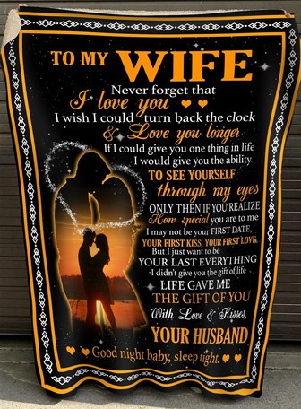 To My Wife Never Forget That I Love You Fleece Blanket, Christmas Gift, New Year Gift, Valentine Gift, - Thegiftio UK