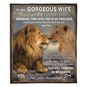 To My Wife Never Forgot I Love You Fleece Blanket Family Gift Home Decor Bedding Couch Sofa Soft And Comfy Cozy - Thegiftio UK