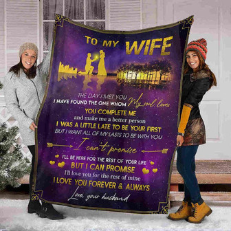 To My Wife I Have Found The One Whom My Soul Loves Fleece Blanket For Valentine's Day Home Decor Bedding Couch Sofa Soft - Thegiftio UK