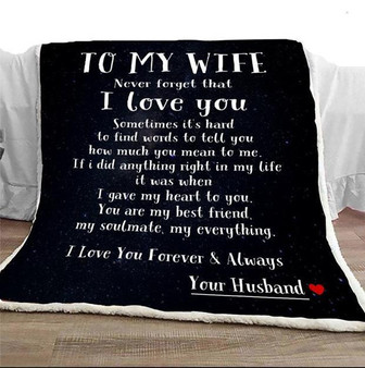 To My Wife I Gave My Heart To You You Are My Best Friend My Soulmate My Everything Blanket Gift For Wife Birthday Gift - Thegiftio UK