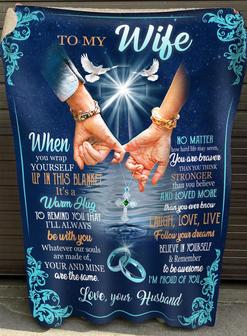 To My Wife I'll Always Be With You Fleece Blanket, Gift From Husband To Wife, Gift For Wife, Home Decor Bedding Couch - Thegiftio UK