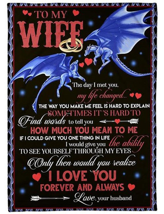 To My Wife My Life Changed When I Met You Fleece Blanket Gift For Family,Birthday,Wife,Couple,Gift Home Decor - Thegiftio UK