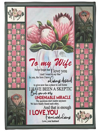 To My Wife In You The Love I Have Always Desired Fleece Blanket Gift For Family,Birthday,Wife,Couple,Gift Home Decor - Thegiftio UK