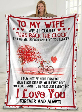 To My Wife I Love You Forever And Always, Fleece Blanket Home Decor Bedding Couch Gift For Valentine's Day To Wife - Thegiftio UK