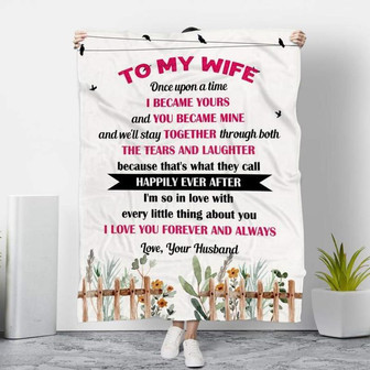 To My Wife I Love You Forever And Always- Fleece Blanket Gift For Valentine's Day To Wife Home Decor Bedding Couch - Thegiftio UK
