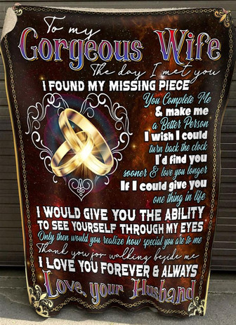 To My Wife I Love You Forever And Always Fleece Blanket Gift For Wife Couple Valentine's Day Home Decor Bedding Couch - Thegiftio UK