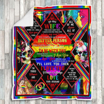 To My Wife I Love You Forever And Always Fleece Blanket, Christmas Gift, Birthday Gift, New Year Gift, Love From Husband - Thegiftio UK