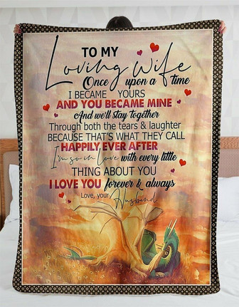 To My Wife I Love You Forever & Always Fleece Blanket Home Decor Bedding Couch Gift For Valentine's Day To Wife - Thegiftio UK