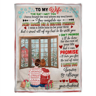 To My Wife I Love You Forever & Always Merry Christmas,Soft Blanket,Fleece Blanket..Gift For Wife Family Home Decor - Thegiftio UK