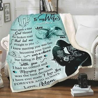 To My Wife Marrying Your was The Best Choice I Ever Made personalized Blanket Gift For Wife From Husband Birthday Gift - Thegiftio UK