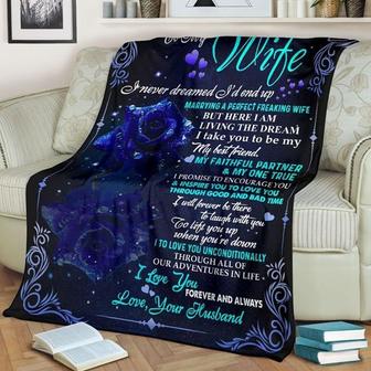 To My Wife Marrying A Perfect Freaking Wife Fleece Blanket Gift For Family, Birthday, Wife, Husband - Thegiftio UK