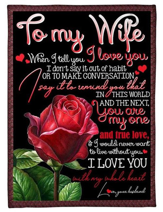 To My Wife You Are My One Fleece Blanket Gift For Family,Birthday,Wife,Couple,Gift Home Decor Bedding Couch Sofa Soft - Thegiftio UK
