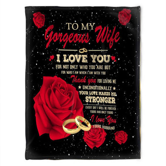 To My Wife, I Love You Your Husband,Fleece Blanket, Gift For Wife Birthday Home Decor Bedding Couch Sofa Soft - Thegiftio UK