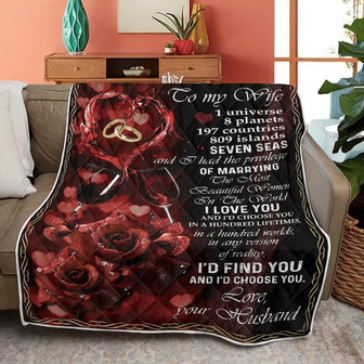 To My Wife I Had The Privilege Of Marrying You Fleece Blanket Gift For Family, Birthday, Wife, Husband - Thegiftio UK