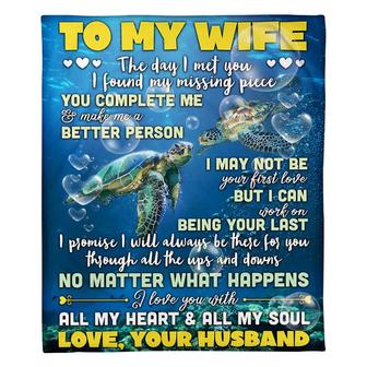 To My Wife I Promise I Will Always Be There For You Fleece Blanket Family Gift Home Decor Bedding Couch Sofa Soft - Thegiftio UK